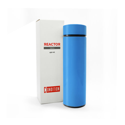 Термос Reactor с датчиком температуры, голубой