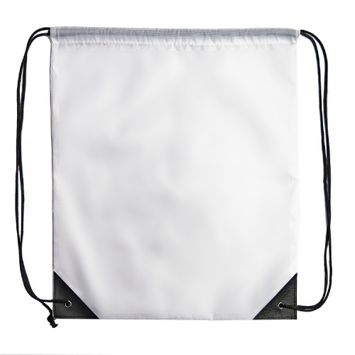 Рюкзак мешок с укреплёнными уголками BY DAY, белый, 35*41 см, полиэстер 210D (белый)