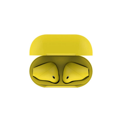 Наушники беспроводные с зарядным боксом TWS AIR SOFT, цвет желтый  (желтый)