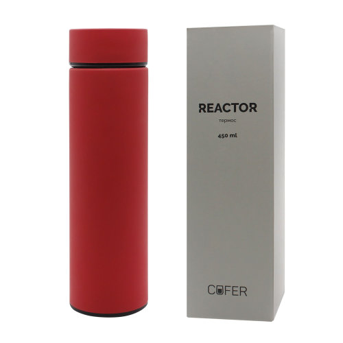 Термос Reactor софт-тач с датчиком температуры, красный