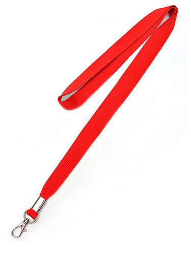 Ланьярд Badgestock - лента для бейджа с карабином-люкс 16 мм, красный, 10 шт