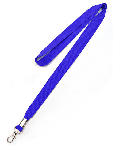 Ланьярд Badgestock - лента для бейджа с карабином-люкс 16 мм, синий, 10 шт