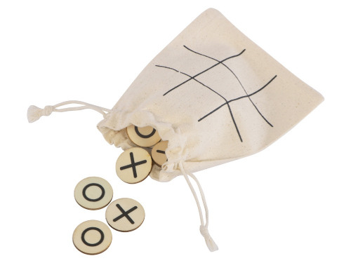 Деревянные крестики нолики в мешочке XO