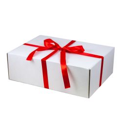 Подарочная лента для универсальной подарочной коробки 350*255*113 мм,  красная, 20 мм