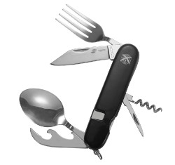Нож перочинный Stinger, 109 мм, 8 функций, материал рукояти: АБС-пластик (чёрный), в блистере