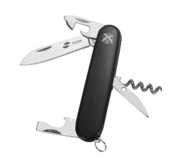 Нож перочинный Stinger, 90 мм, 10 функций, материал рукояти: АБС-пластик (чёрный), в блистере