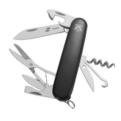 Нож перочинный Stinger, 90 мм, 13 функций, материал рукояти: АБС-пластик (чёрный), в блистере
