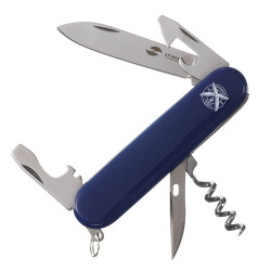 Нож перочинный Stinger, 90 мм, 10 функций, материал рукояти: АБС-пластик (синий), в блистере