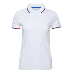 Рубашка поло женская триколор STAN хлопок/полиэстер 185, 04RUS, белый