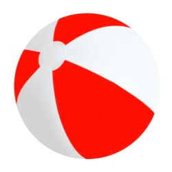 Мяч надувной "ЗЕБРА" 45 см (красный, белый)
